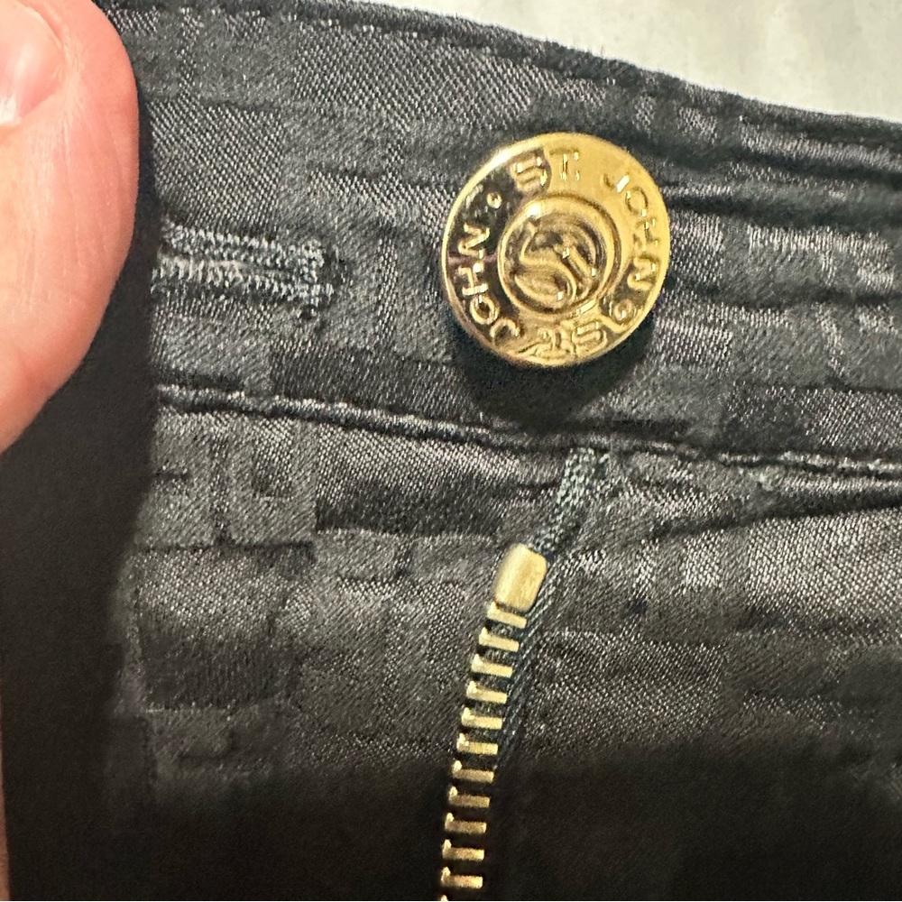 St. John Sport by Marie Gray  Logo Monogram Print Jacquard Pants 4 Classic Style - Picture 7 of 12